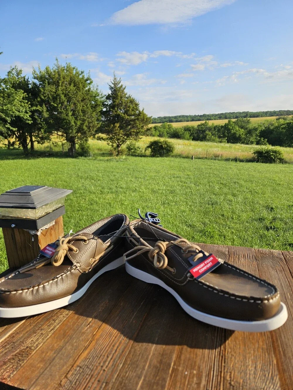 New CHAPS Benny Brown Memory Foam Boat Shoes